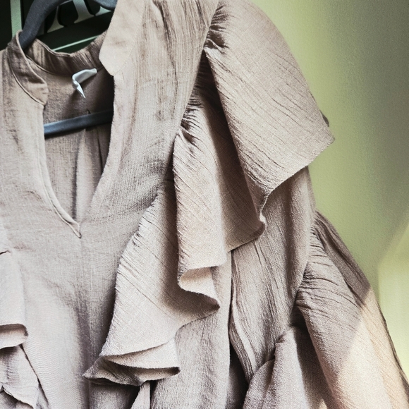 Flawless Women’s Ruffle Long Sleeve Mini Boho Dress Size S - Picture 5 of 10